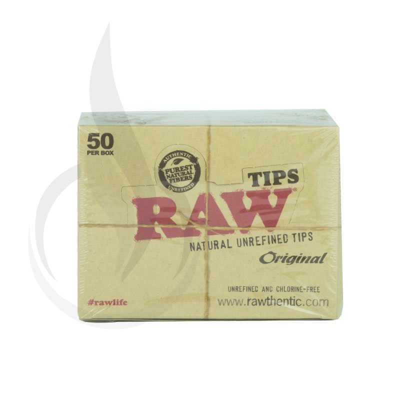 RAW 773 Unbleached Roll-Up Tips 50/Box